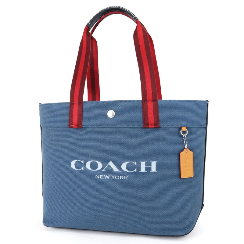 COACH コーチ トートバッグ コーチトピア ロゴ ミディアムトート ブルー CJ607 SVM64